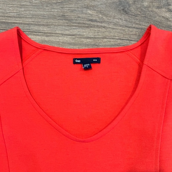 EUC Gap Orange Scoop Neck Sleeveless Sheath Dress With Pockets Size 4 - Picture 4 of 4